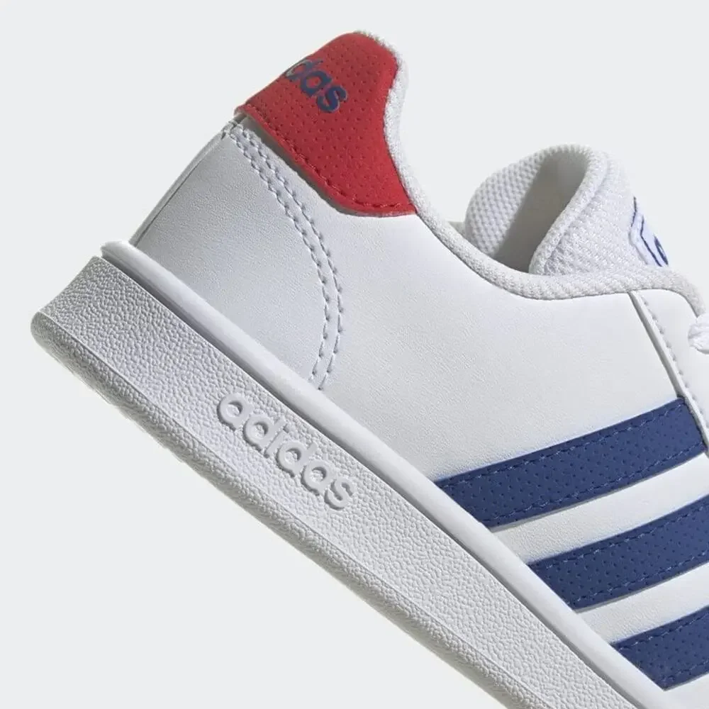 ADIDAS GRAND COURT SHOES KIDS', WHITE, SIZE 3.5